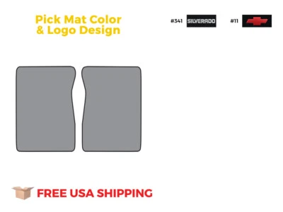 FITS 1987 Chevrolet R20 Reg Cab Floor Mat 2pc Cutpile Foto 1 de 4