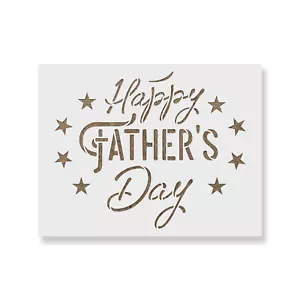 Plantilla Happy Fathers Day - plantillas Mylar duraderas y reutilizables - Imagen 1 de 5
