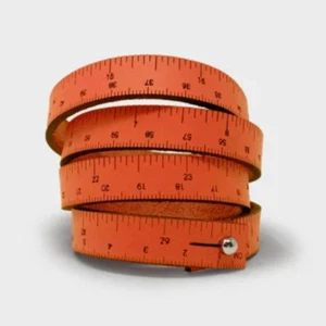 30" Handgelenk Lineal Lederarmband von Crossover Industries - Orange Made in USA - Bild 1 von 1