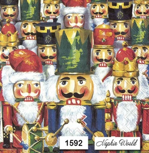 (1592) DOS servilletas individuales de papel para almuerzo decoupage - CASCANUECES DE NAVIDAD - Imagen 1 de 3