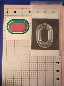 Strumento pressofusione metallo universale taglio sottile usato forma base nidificata telaio etichetta caramelle ovale caramelle - Foto 1 di 3