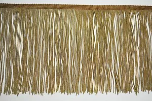 6" Antik Gold Schwarz Pick Lang Seidig Tanz Kostüm Viskose Kette Fransenborte - Bild 1 von 2