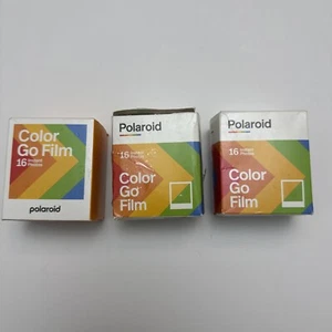 Lot Of 3 Polaroid Go Color Film Each Pack 16 Photos Instant Camera Film NEW 48 - Picture 1 of 3