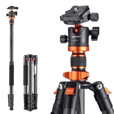 K&F Concept Carbon Fibre Tripod Travel Stand With Removable Monopod 360 - Image 1 of 4