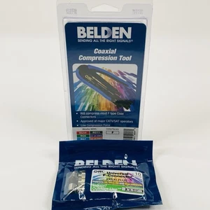 Belden VT-200-R Koaxial Kompressionswerkzeug mit F-Stecker 10er-Pack 4k Ultra HD Gbps - Bild 1 von 9