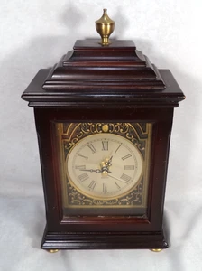 The Bombay Company Mantle Shelf Clock Quartz Dark Cherry Wood Battery 2001 - Picture 1 of 14