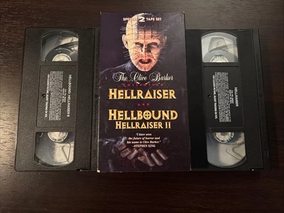 Clive Barker Collection Hellraiser and Hellbound Hellraiser II Anchor Bay 2 VHS - Image 1 of 4