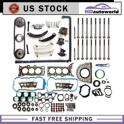 Juego completo de pernos de junta kit de cadena de distribución apto para Saturn Outlook XE 2007-2008 3,6 L Foto 1 de 3