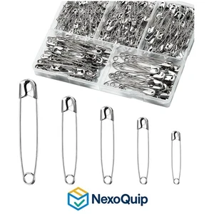 Sicherheitsnadeln Set 340 Stück Edelstahl 5 Größen Nähen Schmuck Handwerk - Bild 1 von 9