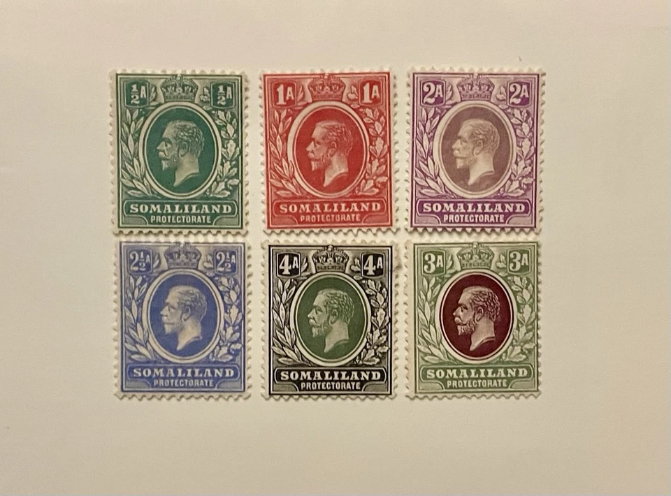 Vintage 1921 British Somaliland KGV MH Stamps - Image 1 of 2