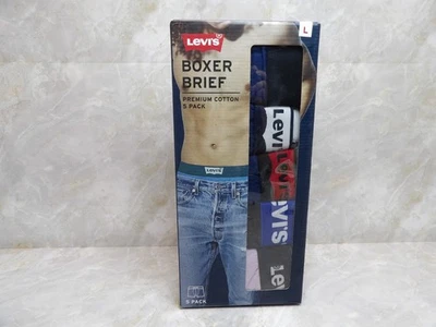 Трусы-боксеры Levis упаковка 5 шт. хлопок премиум-класса размер большой 36–38 разноцветные 5MA1428LW8 - Изображение 1 из 4