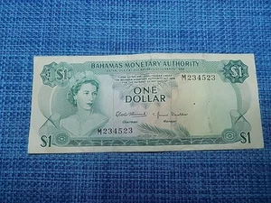 ๐ง๐ธ Bahamas 1 dollar 1968 P-27a P-27 Banknote Currency 042125-4 - Picture 1 of 2