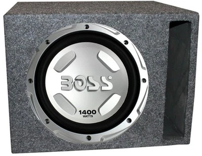 Boss Chaos 12" 1400W Car Subwoofer and Single 12" Vented Slot Sub Enclosure Box - Image 1 of 4