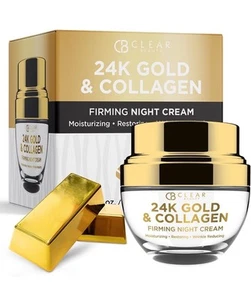 Clear Beauty 24K Gold & Collagen Firming Night Cream 1.69 fl oz/50 ml - Picture 1 of 6