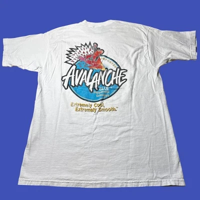 Camiseta De Colección Avalancha Azul Menta Licor Grande Snowboard Envejecida Foto 1 de 4