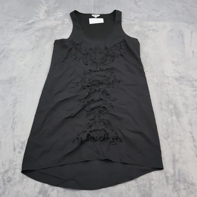 Buffalo Dress Womens M Black Floral David Bitton Alodie Sleeveless Casual Outfit - Image 1 of 4