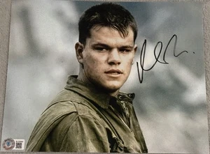 Foto firmata Matt Damon autografata 8x10 Beckett BAS COA HOLLYWOOD MOVIE STAR - Foto 1 di 1
