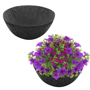 2 Pack 14 Inch Round Fabric Planter Basket Liner- Hanging Basket Liners Coco ... - Picture 1 of 7