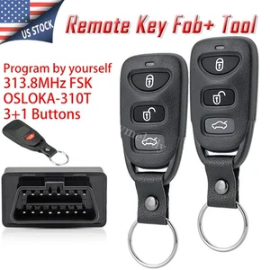 2 Remote Entry Key Fob For Hyundai Sonata 2006 2007 2008 2009 - 2014 + Tool Kit - Picture 1 of 13