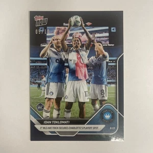 2025 Topps Now MLS Idan Toklomati #90 radiocontrol novato lámina negra 05/10 Charlotte FC - Imagen 1 de 3