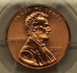 2005 D Satin Lincoln Cent PCGS SP68RD, Free Shipping - Picture 1 of 4