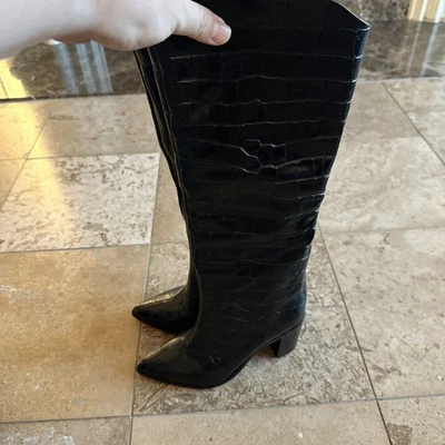 Botas hasta la rodilla Schutz negras Analeah, talla 5, pantorrilla ancha Foto 1 de 4