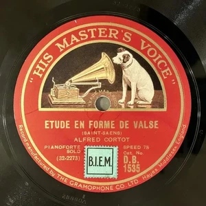 Alfred Cortot - "3 Concert Etudes: 'Légèreté' Gramophone SP Records - Picture 1 of 2
