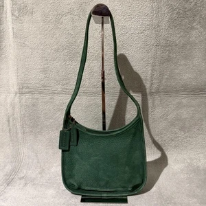 Bolso de Hombro COACH Ergo De Colección Cuero Nobuck Verde Hecho en EE. UU. Raro Usado - Imagen 1 de 12