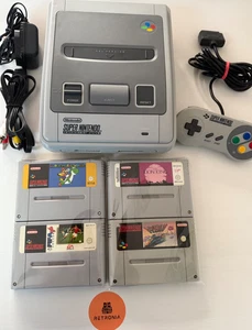 Super Nintendo SNES Console With 4 Games Complete Set Up With Controller  Tested - Picture 1 of 14