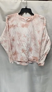 Time And Tru Damen-Sweatshirt Größe Large rosa Batik - Bild 1 von 4