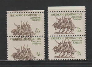US EFO ERROR Stamps #1934 Frederic Remington: Color Shift & Normal pairs. MNH - Picture 1 of 2