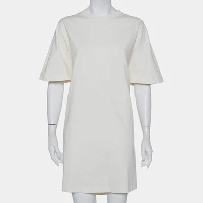 Vestido Camiseta Balenciaga Off White Algodón Tejido Gran Tamaño M Foto 1 de 4