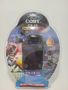Coby CX13 Pocket AM/FM Radio with Earphones (Black) New & Factory Sealed - Picture 1 of 7