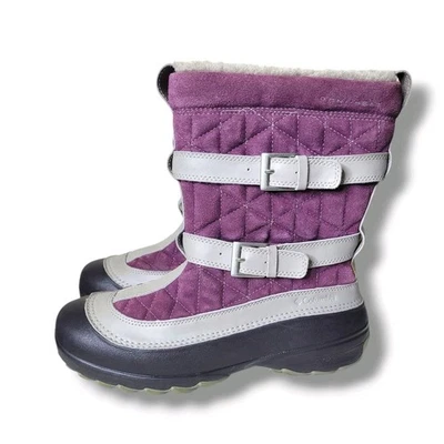 Columbia Botas de Nieve de Invierno para Mujer 10 Púrpura Gamuza Acolchadas Impermeables Omni-Calor Foto 1 de 4