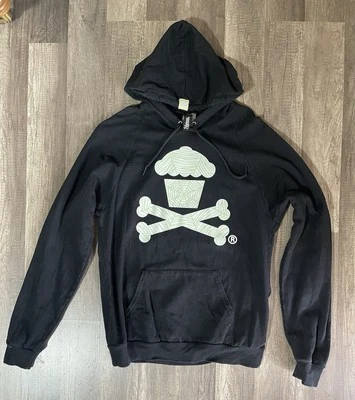 Sudadera con Capucha Johnny Cupcakes Para Hombre M Negro Blanco Pullover Manga Larga (A3) Foto 1 de 4