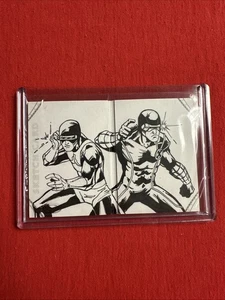 Upper deck 2014 Melvin Serrano Auto / Sketch Card 1/1 Marvel Cyclops - Bild 1 von 19