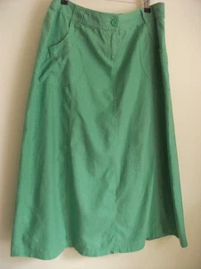 Ladies Linen Blend Skirt size 18 Marks and Spencer Leaf / apple green - Picture 1 of 9