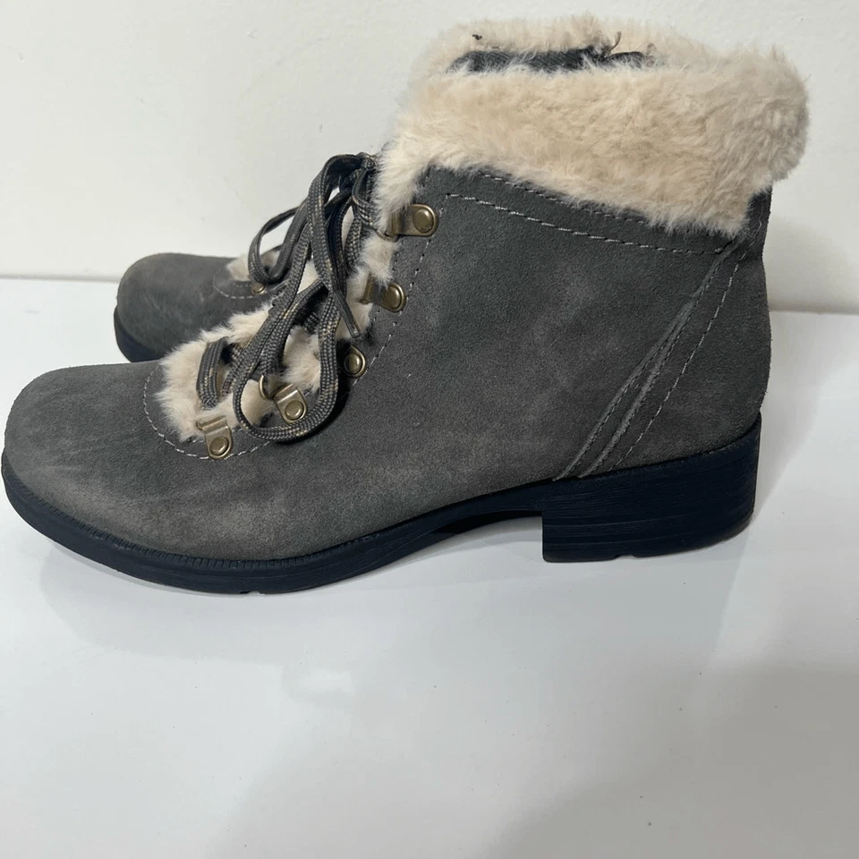 Earth Origins Rada Gris Tobillo Invierno Pies Borde Piel Top Talla 10 Foto 1 de 4