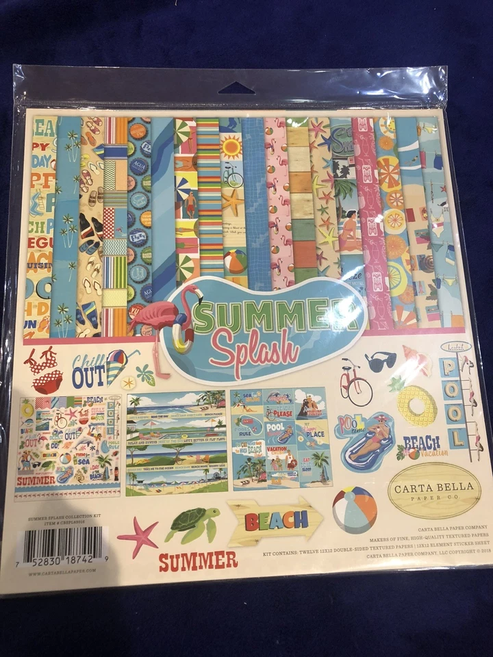 Nuevo En Paquete Carta Bella Summer Splash 12x12 Kit Colección Foto 1 de 1