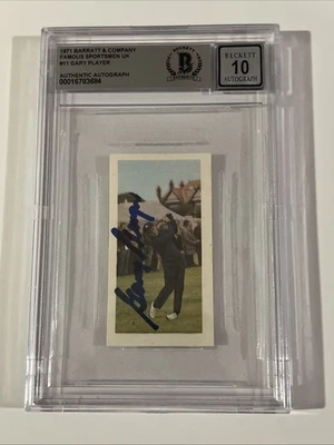 1971 Barratt Gary Player Rookie Signed / Auto.  BAS 10 - Image 1 of 3