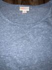 Lularoe Irma Medium 12-14 einfarbiges Tunika Shirt Einhorn 🙂 grau blau Baumwolle Rayon M