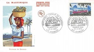 Enveloppe FDC FRANCE MARTINIQUE ROCHER DU DIAMANT 1970 DIAMANT n1 - Picture 1 of 1