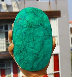 5000 Ct/1 KG New Year Offer Natural Green Emerald Oval Cut Certified Gemstone PJ - Picture 1 of 7