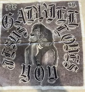 Prison Art Drawing Bandana Handkerchief for Son Lion King Jesus Loves You 1990s - Picture 1 of 1