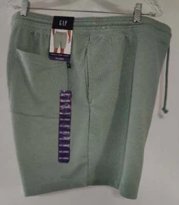 Men's XXL 2XL GAP Light Green French Terry Fleece Sweatpant Shorts NEW NWT Draws - Picture 1 of 4