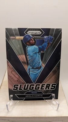 2022 Panini Prizm Baseball Sluggers Adolis Garcia Silver Prizm #SL-8 MLB Rangers - Image 1 of 4