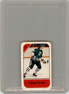 1982-83 POST CEREAL MINI NHL HOCKEY CARD BLAKE WESLEY HARTFORD WHALERS #NNO