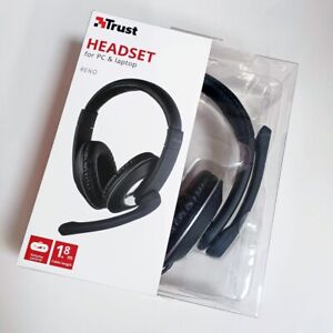 Trust Reno PC Headset Gaming with Microphone for 1.8m Wired PC Computer Laptop