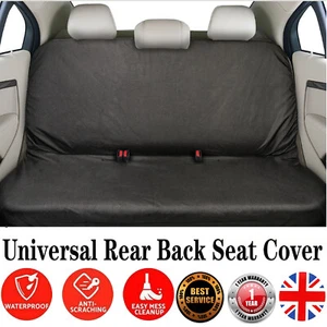 Universal Waterproof Rear Car Seat Cover Dog Pet Heavy Duty Seat Protector Black - Picture 1 of 12