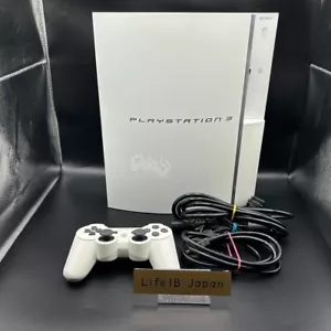 PlayStation 3 PS3 40GB Ceramic White CECHH00 Console w/Controller&Cables - Picture 1 of 13